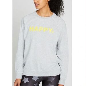 {soulcycle} "Happy" Lightweight Crew Neck Sweatshirt ~ Size Medium